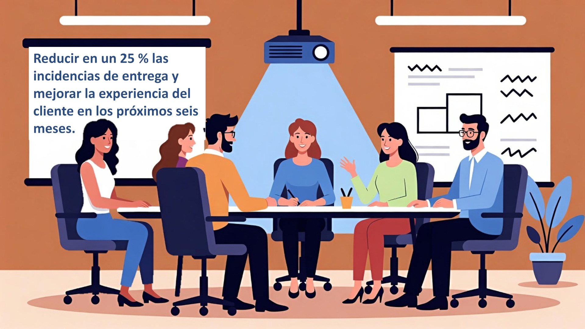 Organización de AlfaLogística en reunión.